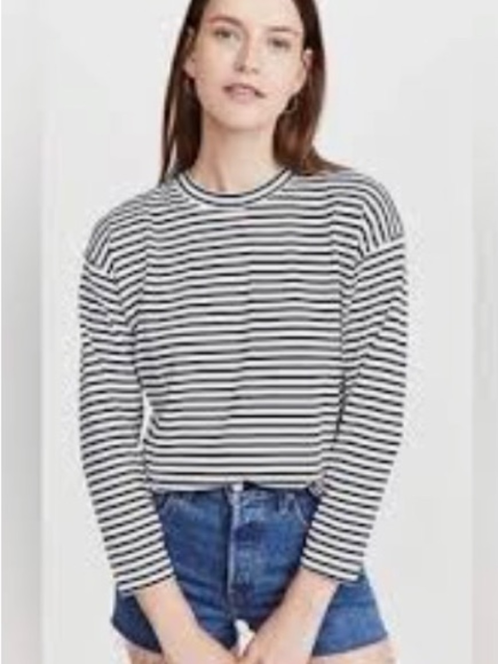 AYR The half day brown and white stripe tee